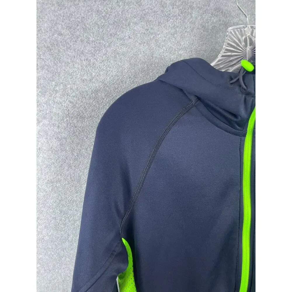 Hollister Hoodie Women's‎ S Blue Fill Zip Jacket Long Sleeve Workout Sports Logo